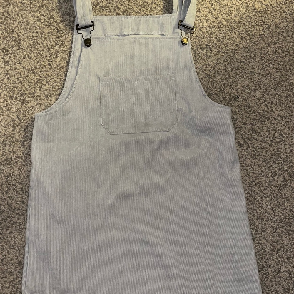 SHEIN Light Gray Denim Overall Dress